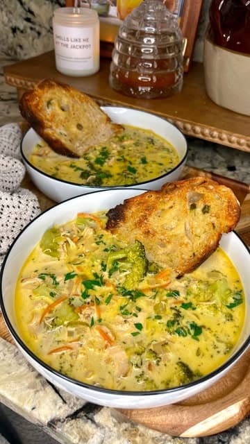 Broccoli Cheddar Chicken Soup recipe