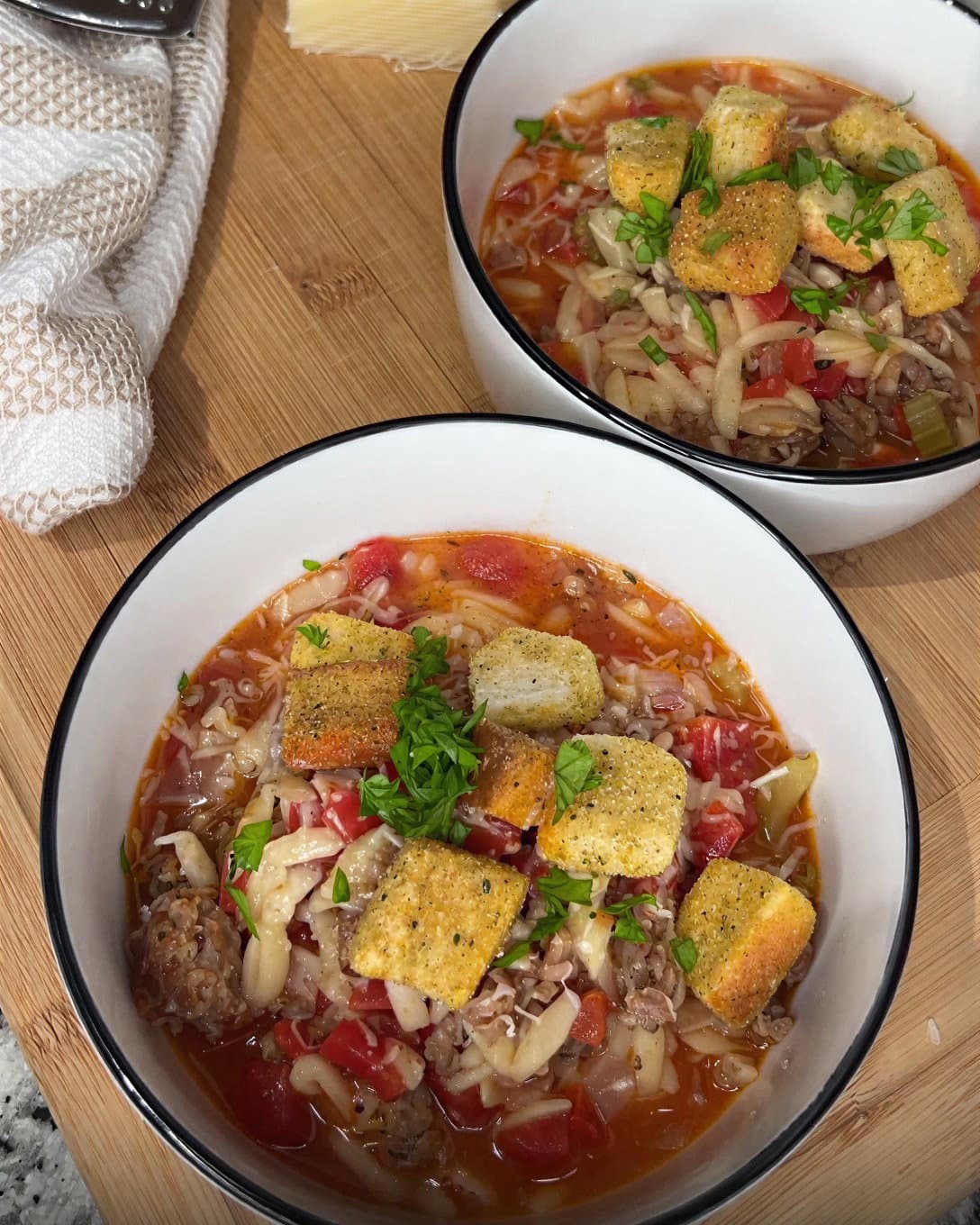 Italian Sausage & Orzo Soup recipe