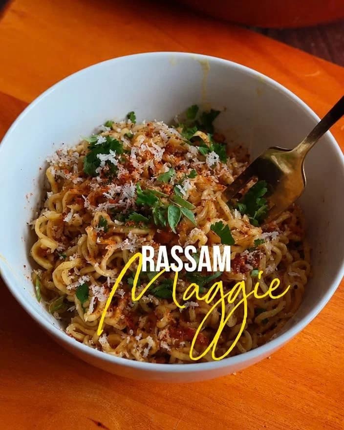 Rasam Maggi with Homemade Rasam Masala recipe