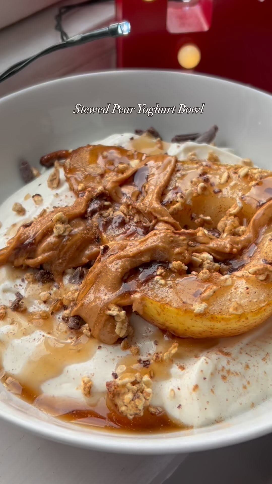 Stewed Pear Yoghurt Bowl recipe
