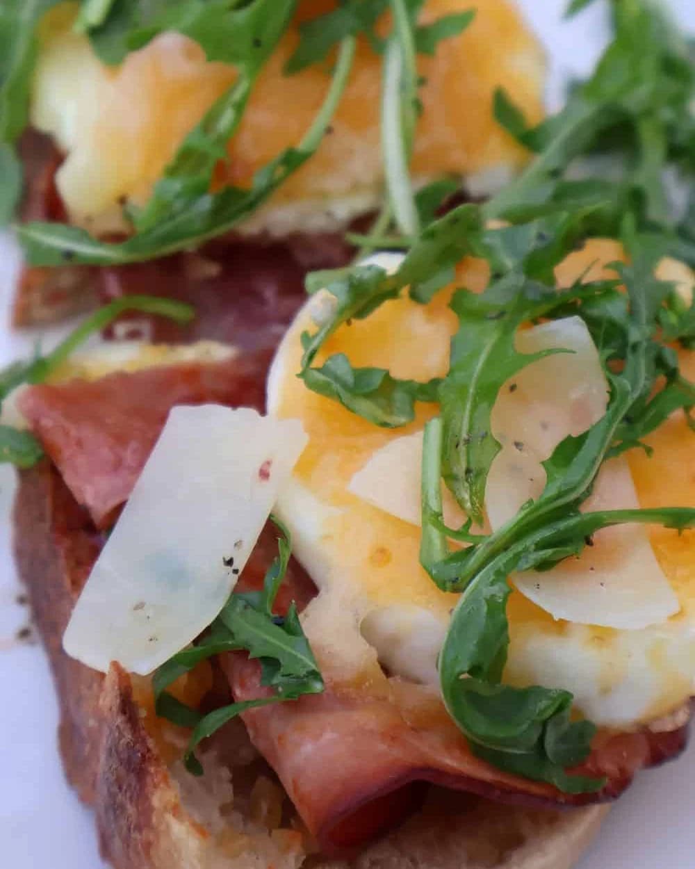 Fried Egg Sandwich with Ham, Cheese & Strawberry Jelly recipe