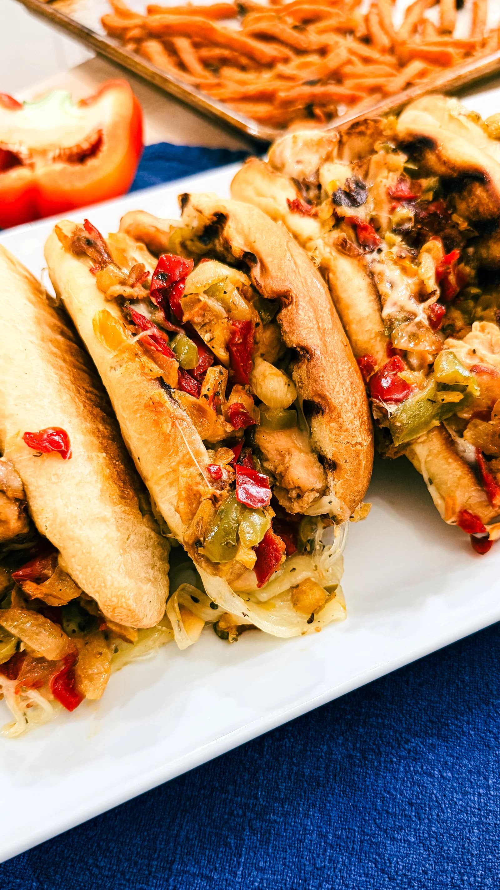 Quick Chicken and Pepper Hoagies recipe