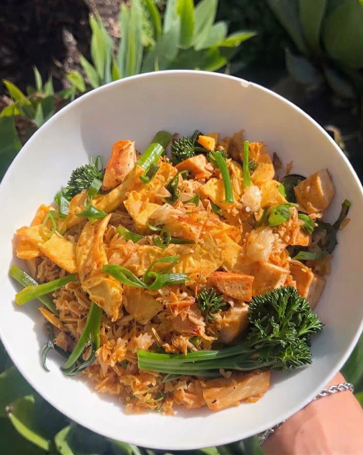 High Protein Chicken and Broccolini Fried Rice recipe