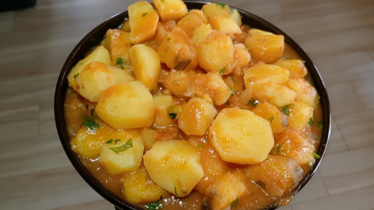 Green Banana and Potato Stew recipe