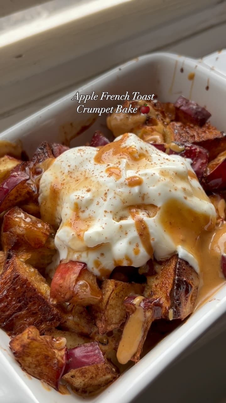 Air Fryer Apple Cinnamon Protein Crumpet Bake recipe