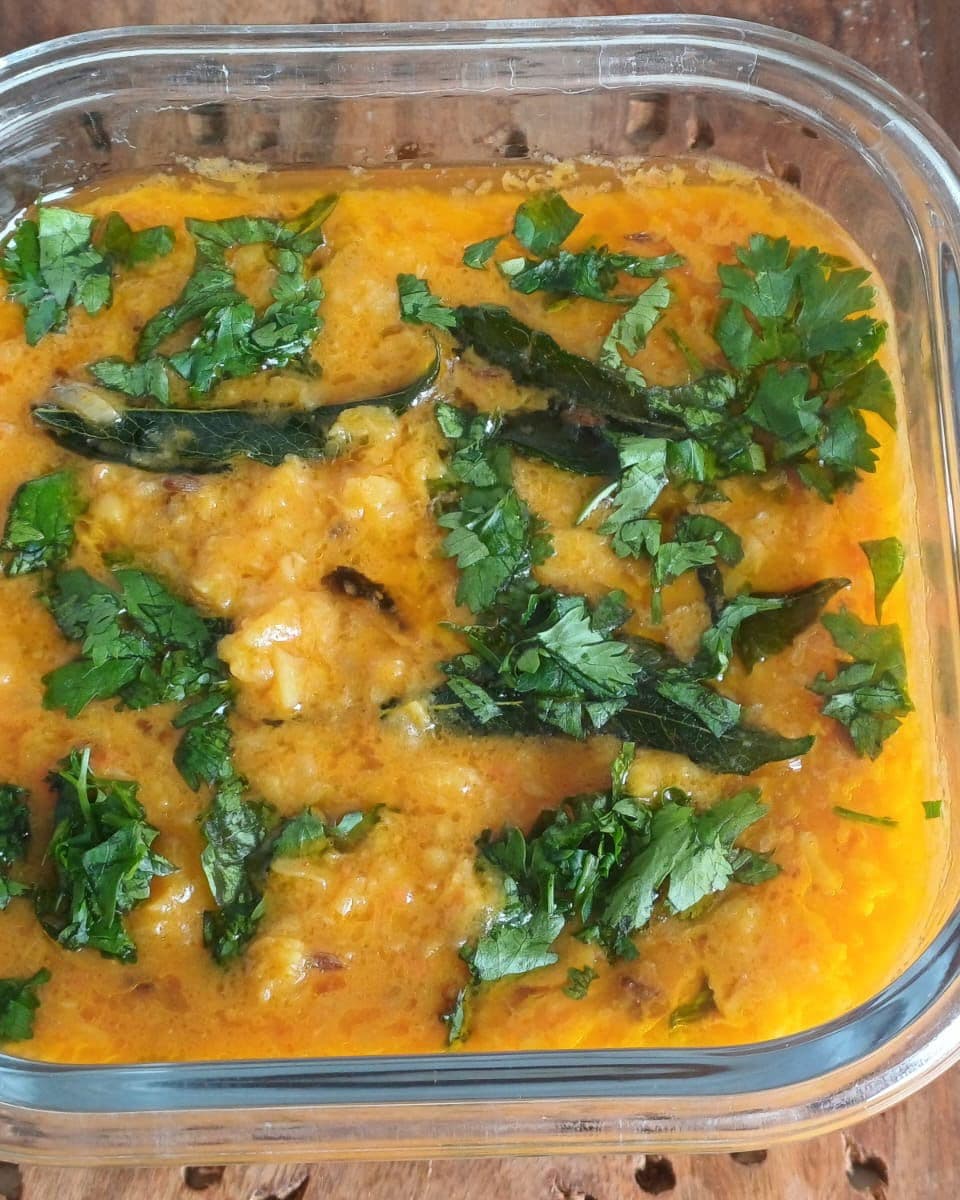 Moong Dal Fry (Semi-Dry) recipe