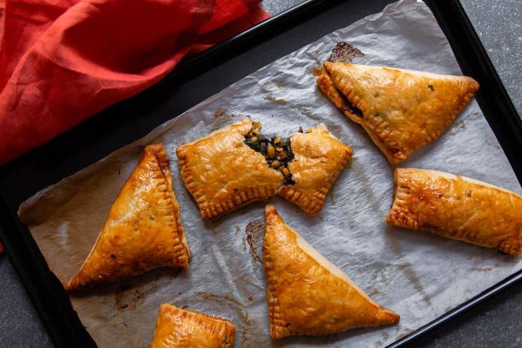 Bakoula, Feta and Pine Nuts Hand Pies recipe