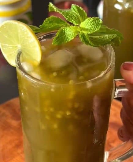 Mint Jaggery Refreshing Drink recipe