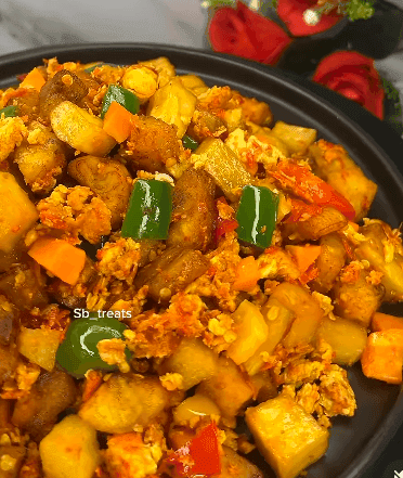 Plantain, Yam, and Egg Delight recipe