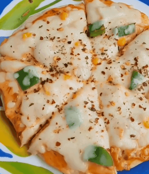 Cheesy Breakfast Veg Pizza recipe