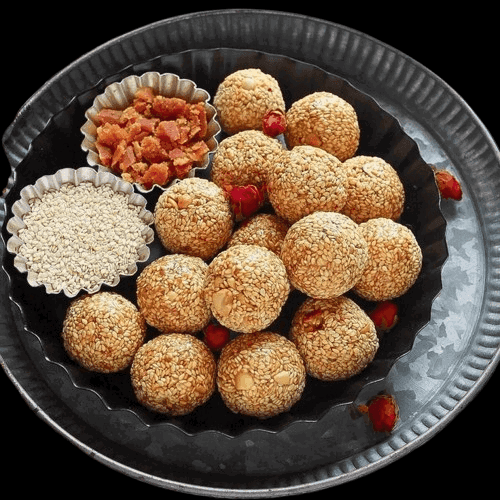 Sesame Jaggery Laddus recipe