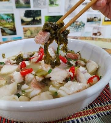 Super Easy Fish Soup with Pickled Mustard recipe