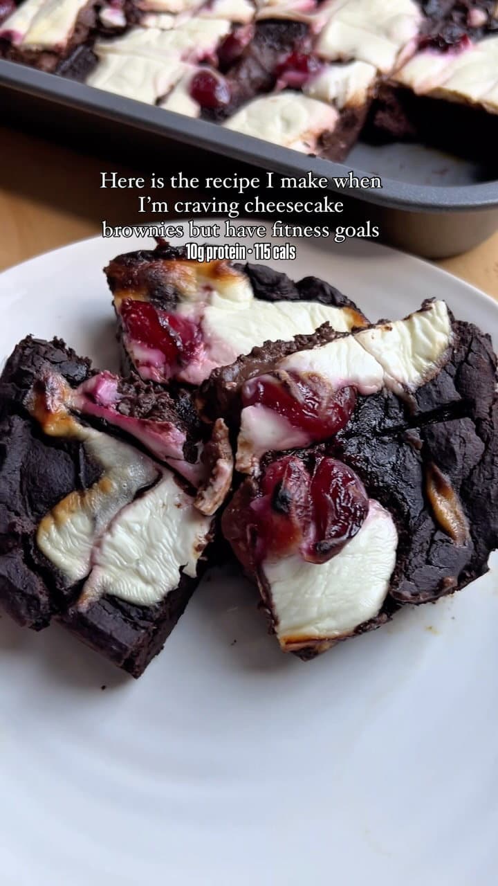 Protein Cherry Cheesecake Brownies recipe
