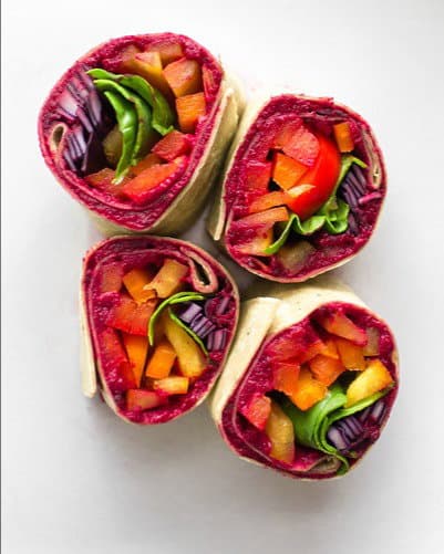 Rainbow Veggie Wraps recipe