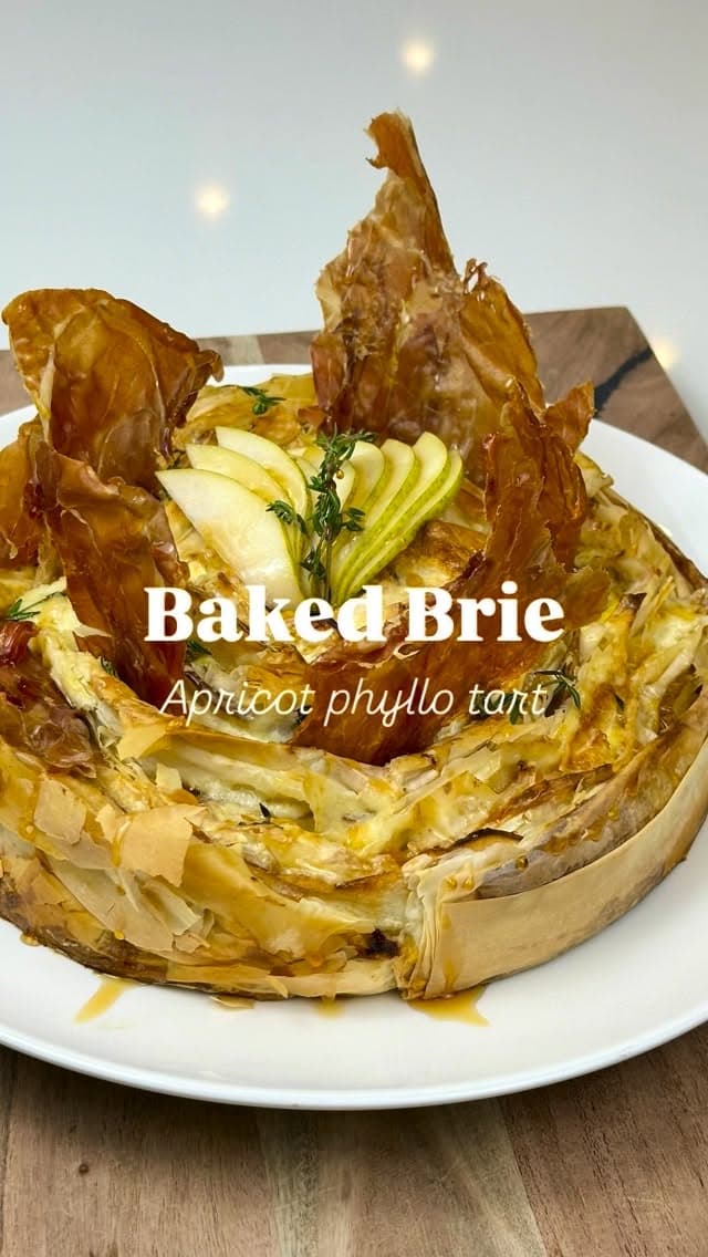 Baked Brie & Apricot Phyllo Tart recipe