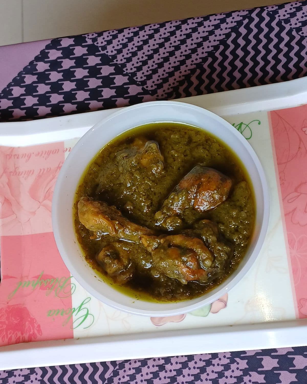 Dry Green Masala Chicken recipe