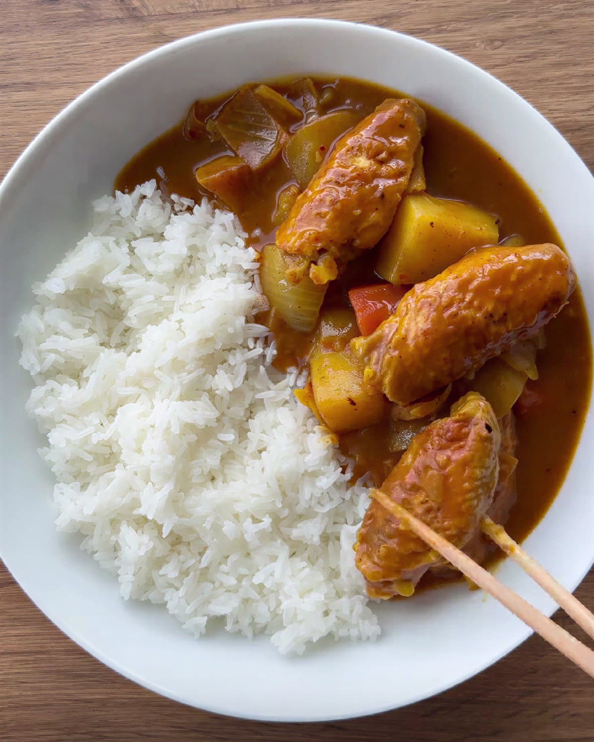 Hong Kong Curry Chicken Wings with Potatoes (咖哩薯仔雞翼) recipe