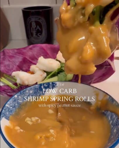 GF/DF Low Carb Shrimp Spring Rolls recipe