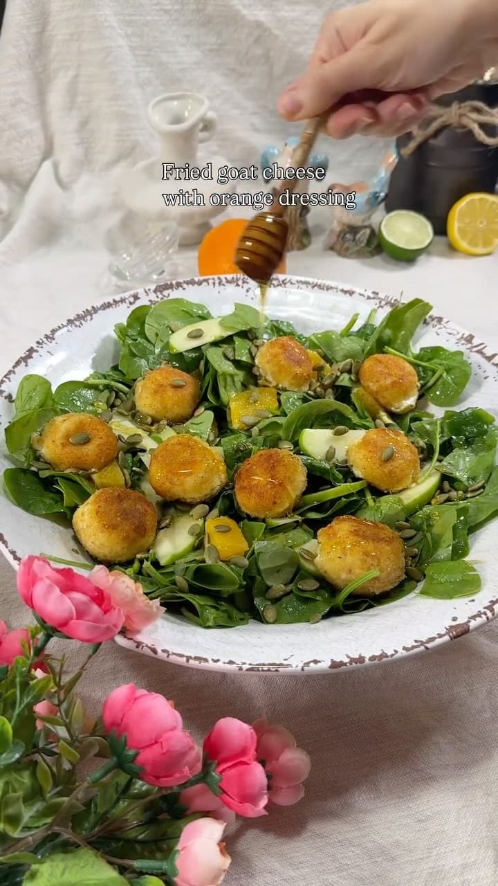 Crispy Goat Cheese Citrus Salad recipe