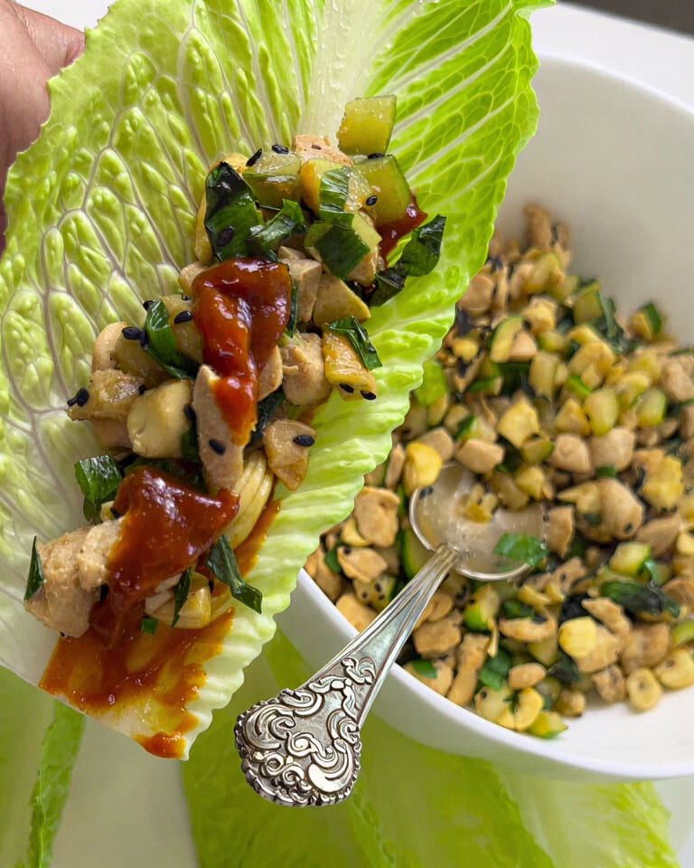Sticky Umami Chicken Lettuce Cups (Better Than Takeout) recipe