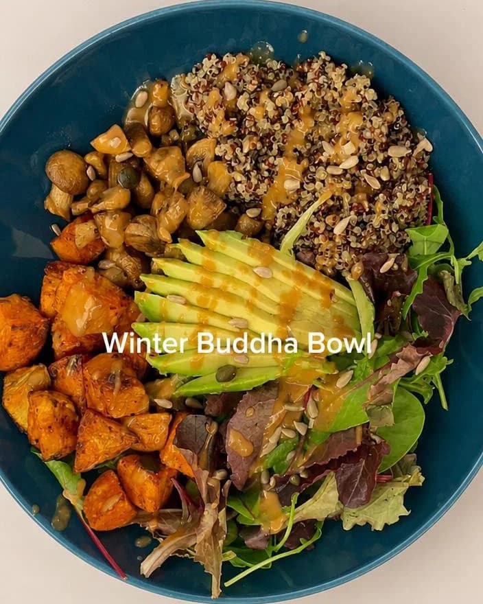 Winter Buddha Bowl with Peanut Sauce recipe