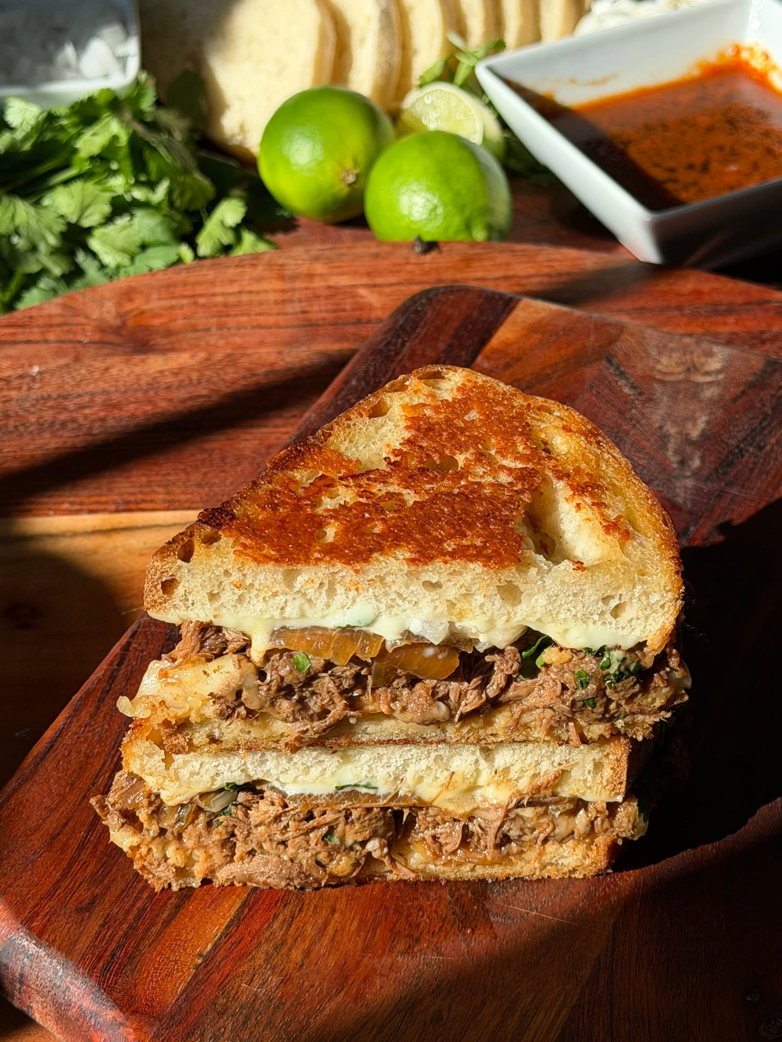 Crispy Birria Grilled Cheese recipe