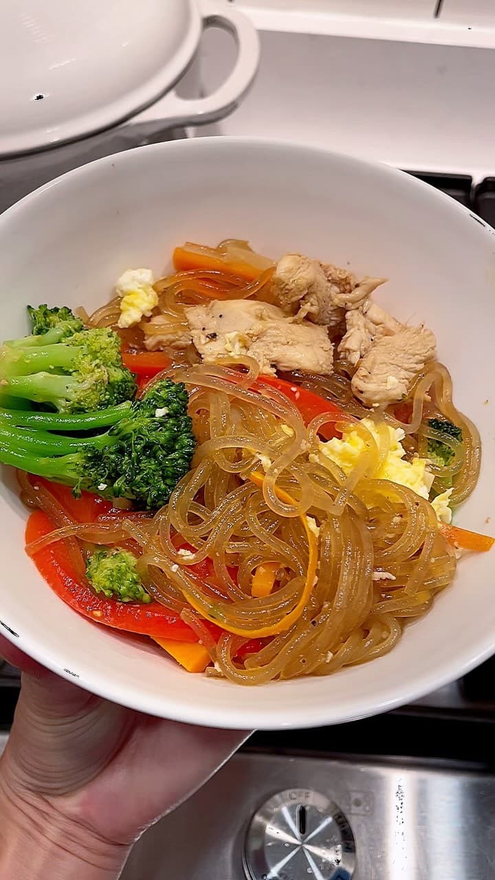 Easy GF Chicken Japchae recipe