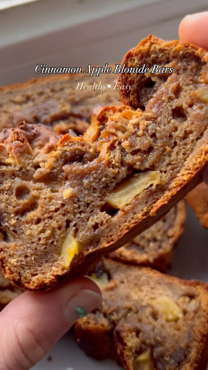 High Protein Apple Cinnamon Blondies recipe