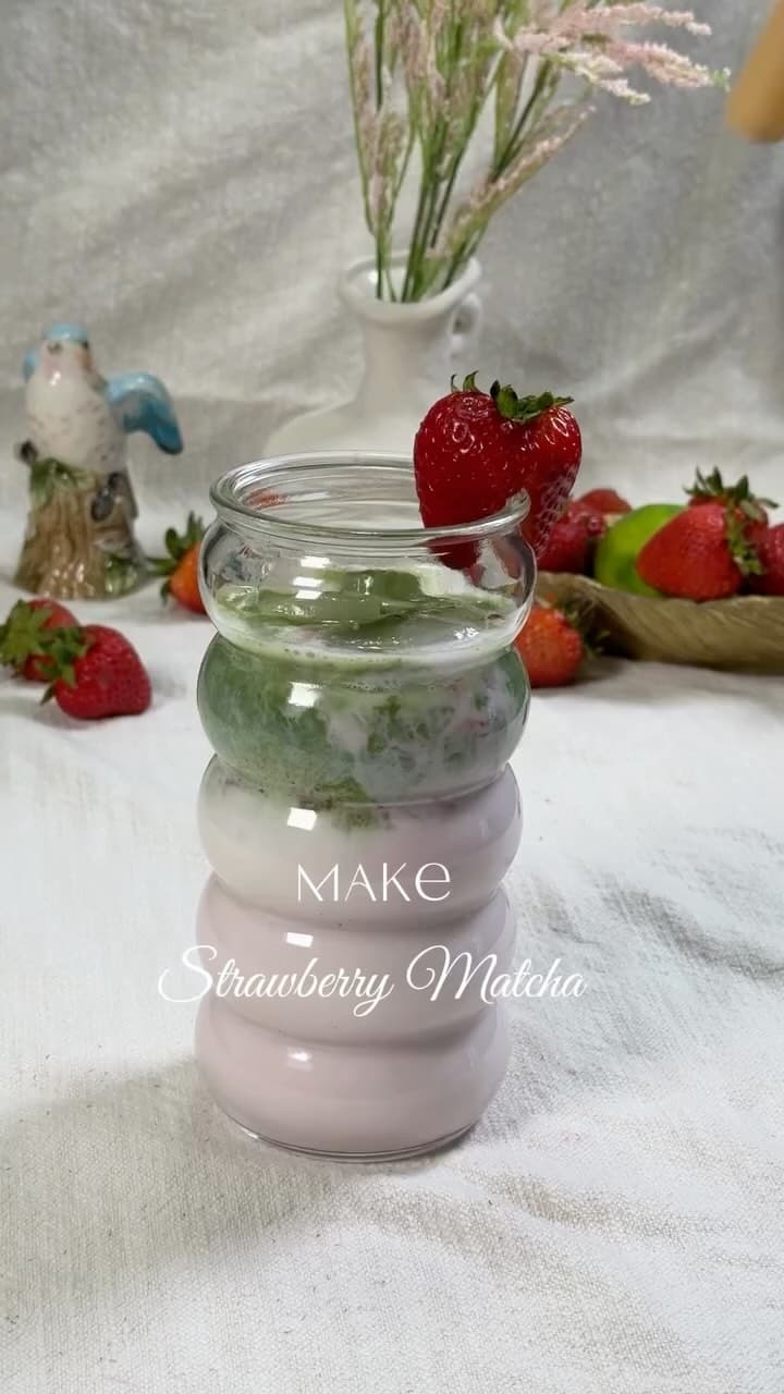 Strawberry Matcha Morning Drink recipe