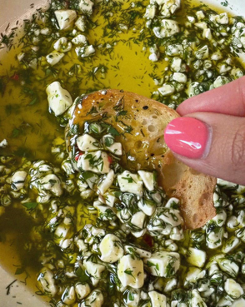 Lemon Feta Dill Bread Dipping Oil recipe