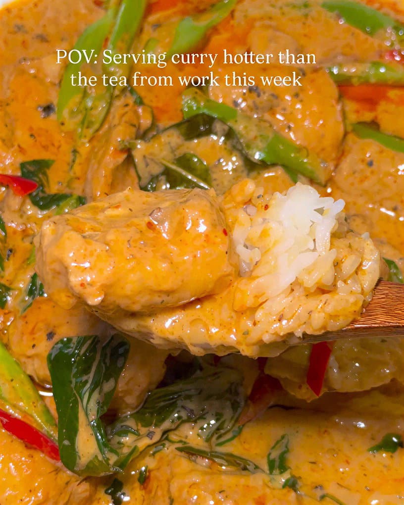 Panang Curry with Chicken and Tofu Puffs recipe