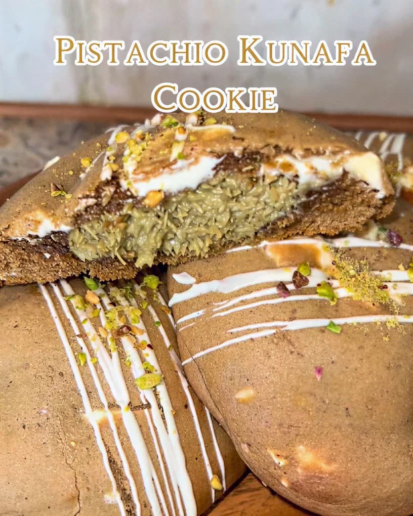 Pistachio Kunafa Cookies recipe