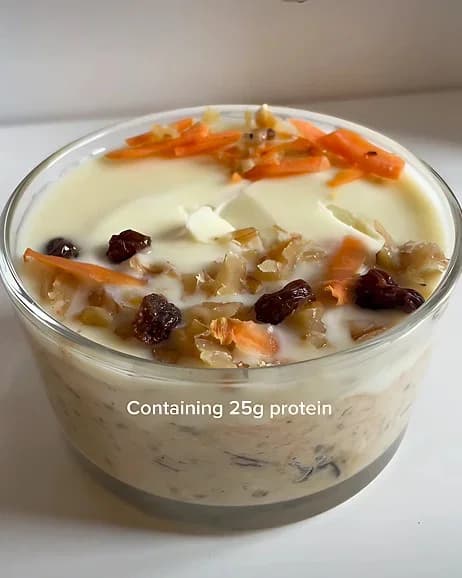 Carrot Cake Protein Overnight Oats recipe