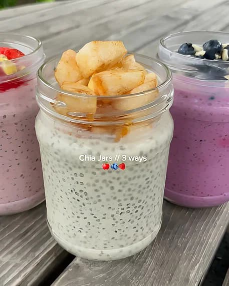 Chia Jars Meal Prep (3 Flavours) recipe