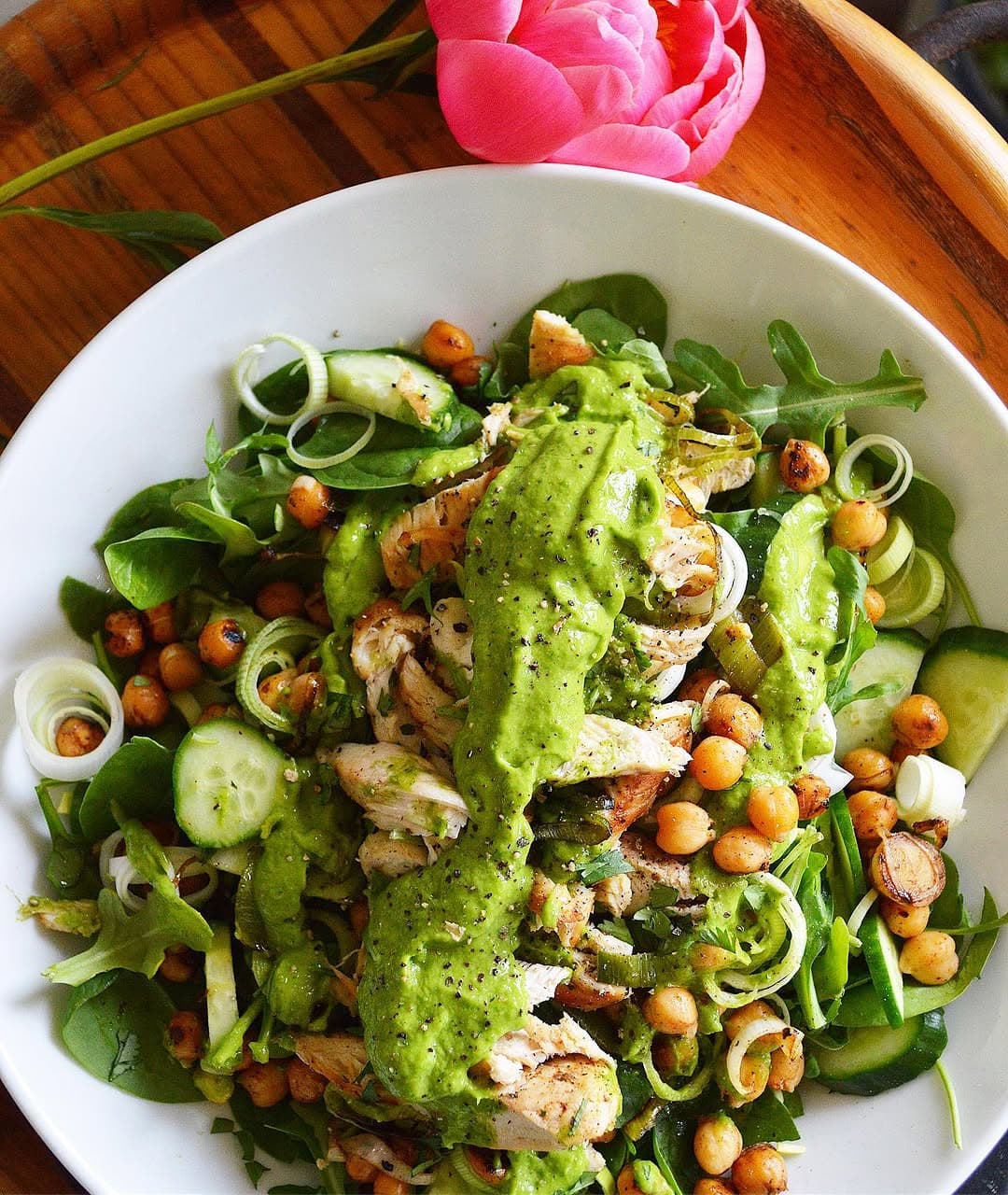 Detox Salad with Avocado Cream Sauce recipe