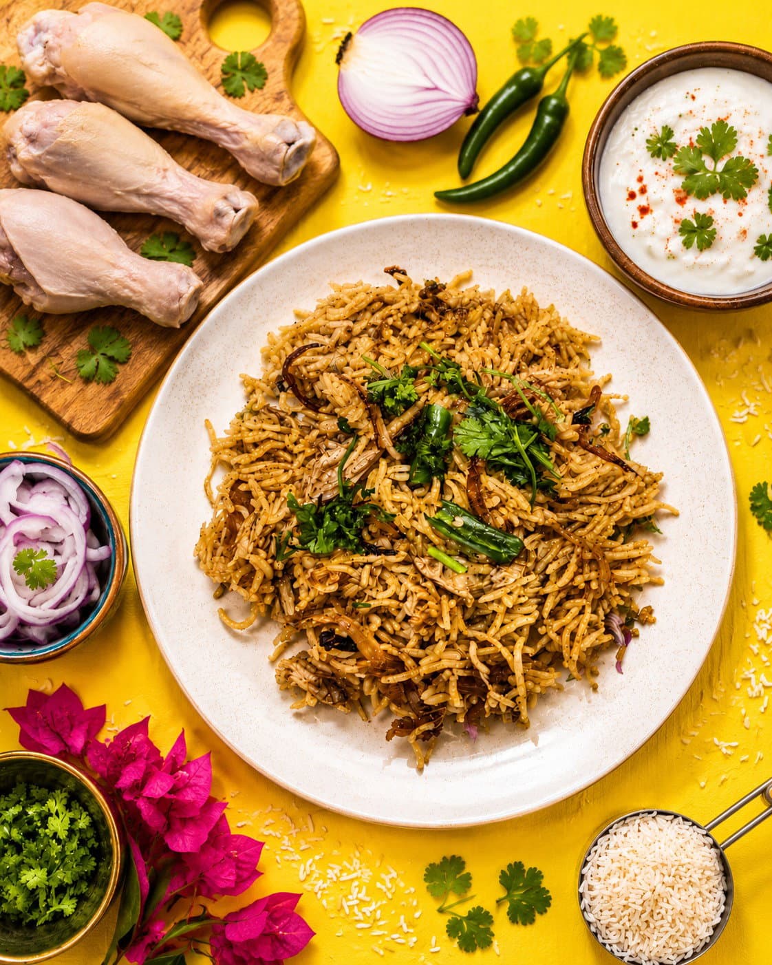 Shredded Chicken Masala Rice recipe