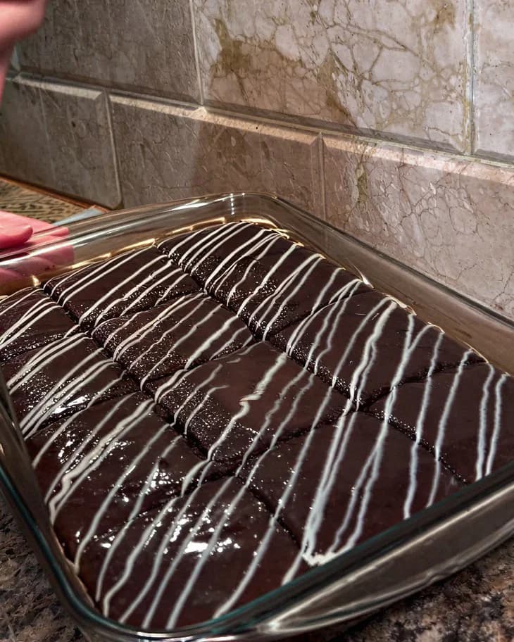 Chocolate Cake with Rich Chocolate Sauce recipe