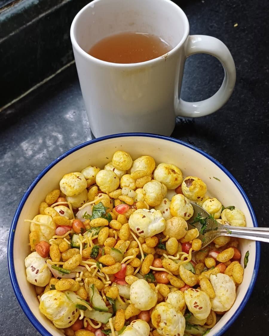Healthy Makhana Jowar Bhel recipe