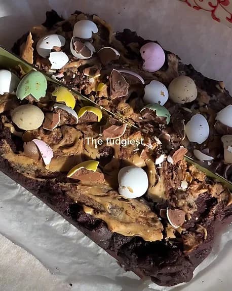 Fudgy Sweet Potato Mini Egg Brownies recipe