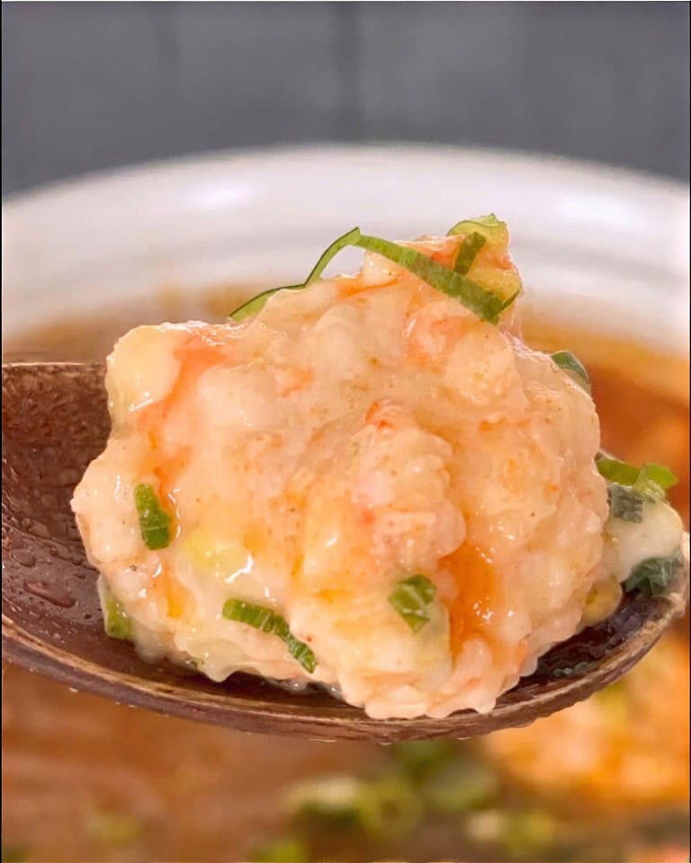 Prawn Balls in Tomato Broth with Vermicelli Noodles recipe