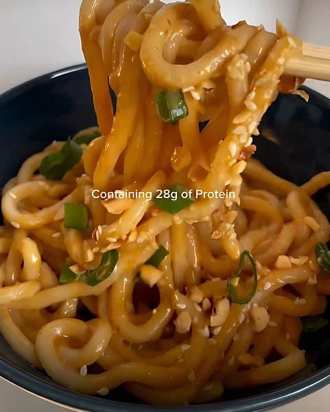 15-Minute Creamy Peanut Butter Udon Noodles recipe