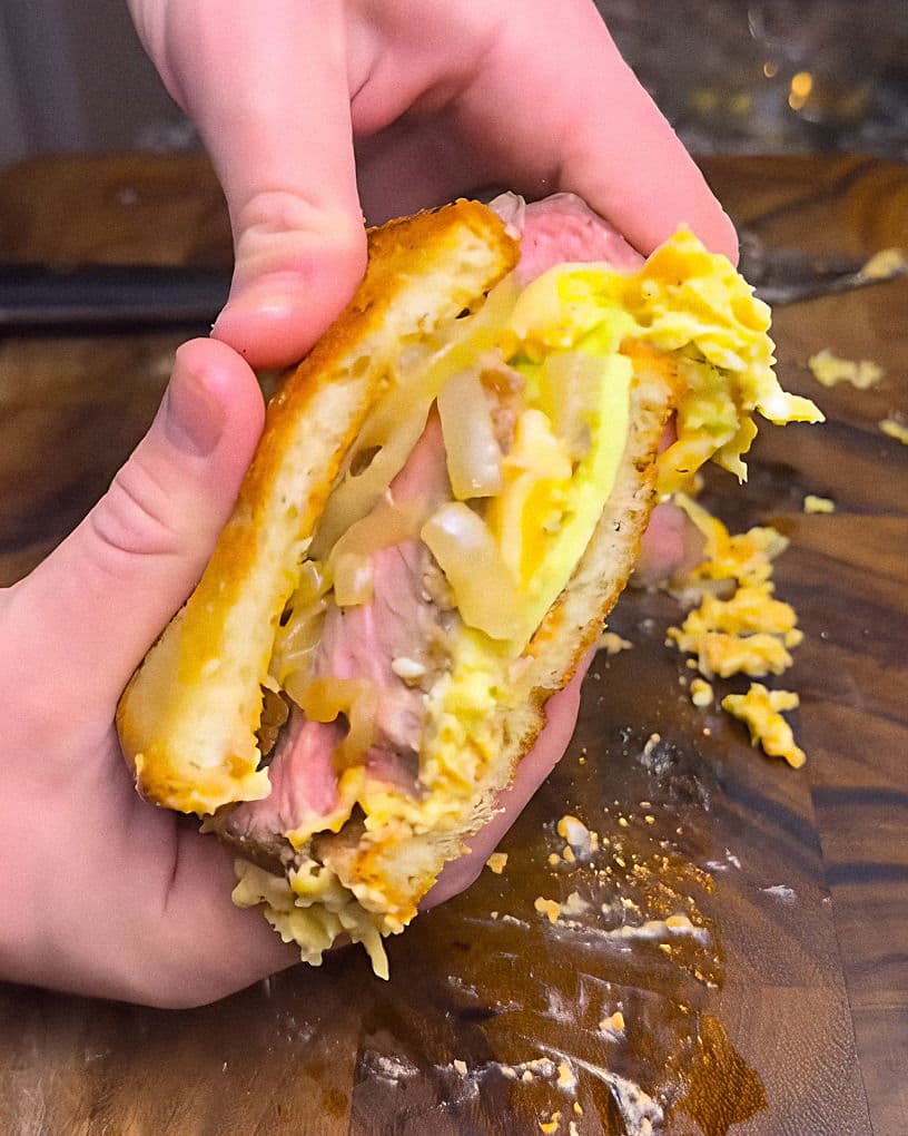Ultimate Steak & Egg Breakfast Sandwich recipe
