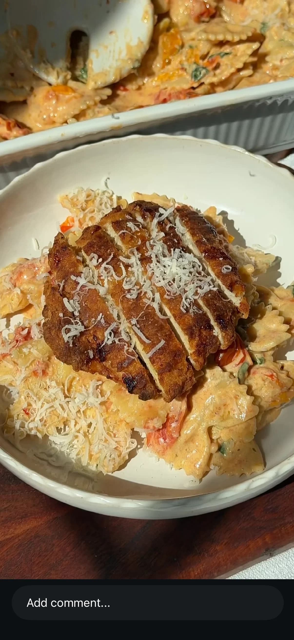 Creamy Goat Cheese Tomato Pasta recipe