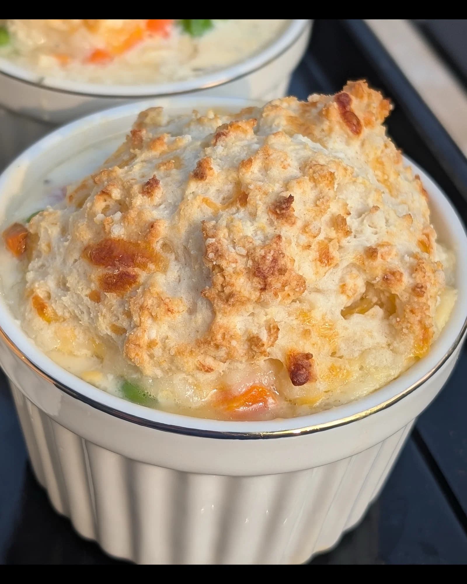 Crockpot Chicken Pot Pie with Cheddar Bay Biscuit Topping recipe