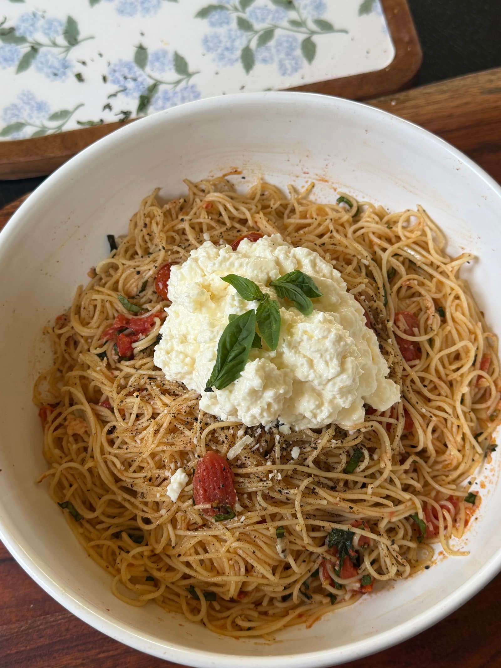 Tomato Basil Burrata Pasta recipe