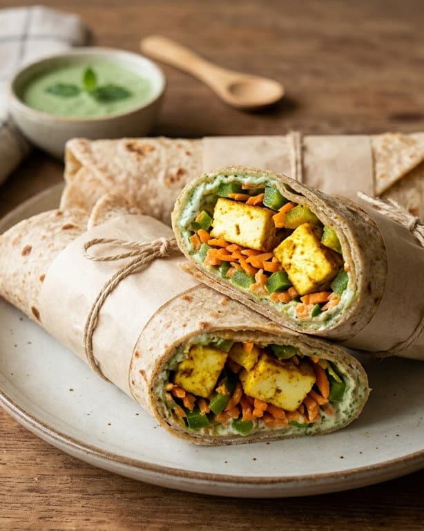 Paneer Veggie Wrap recipe
