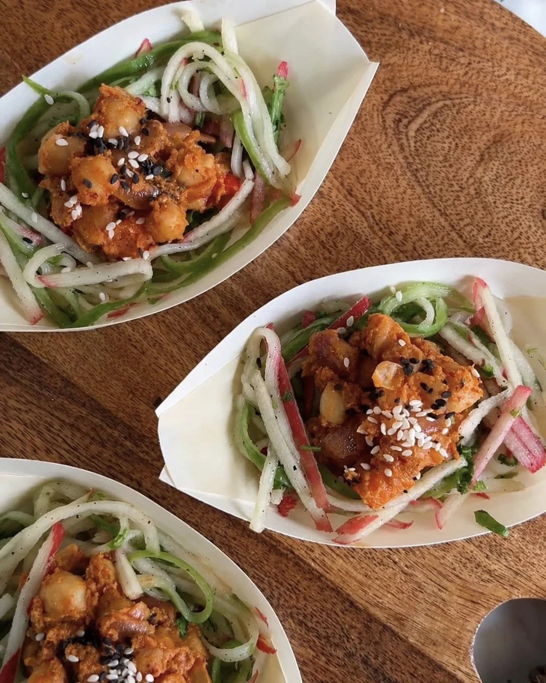 Tandoori Chickpeas with Cucumber & Apple Slaw recipe
