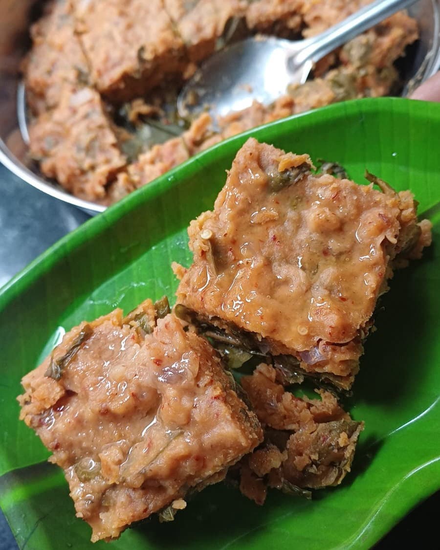 Tora Leaves Rice Cake - Taakla/Taikila Konkani Style Muddo recipe