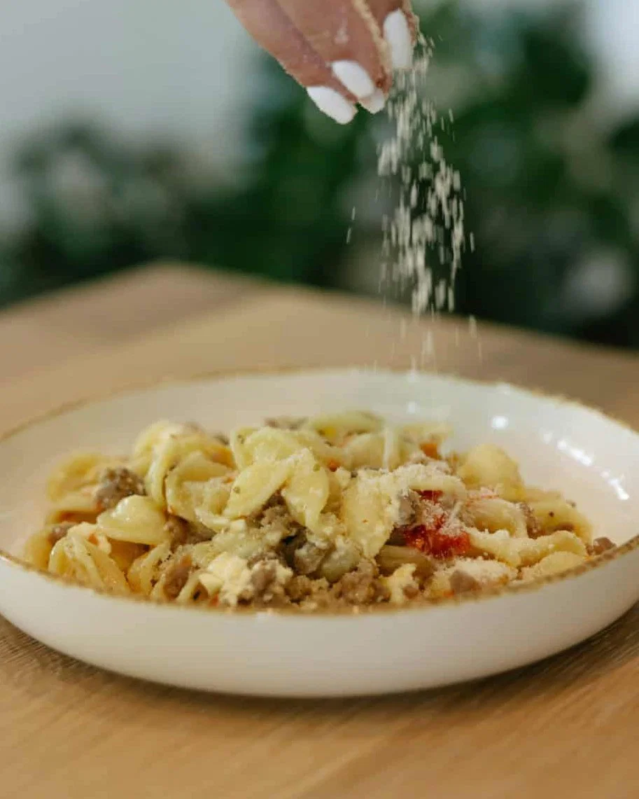 Creamy Pasta with Sausage and Peppers recipe