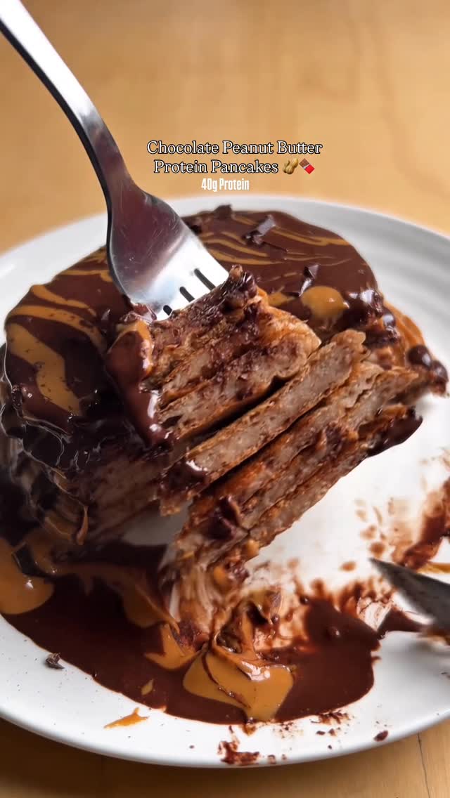 Chocolate Peanut Butter Pancakes recipe